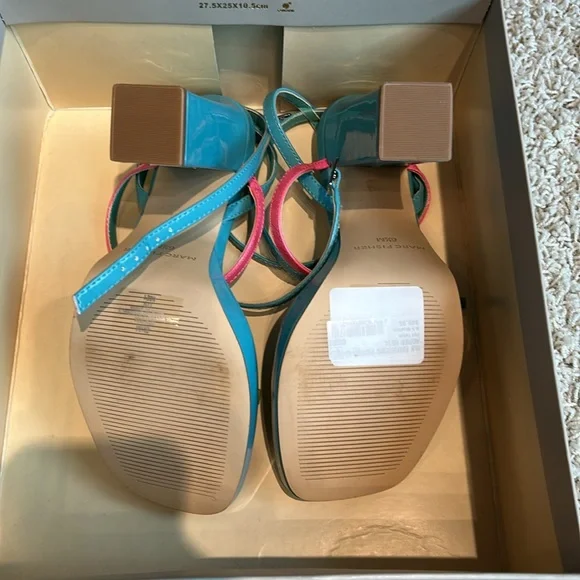 Colorful Strappy Women's Heels - Picture 4 of 4